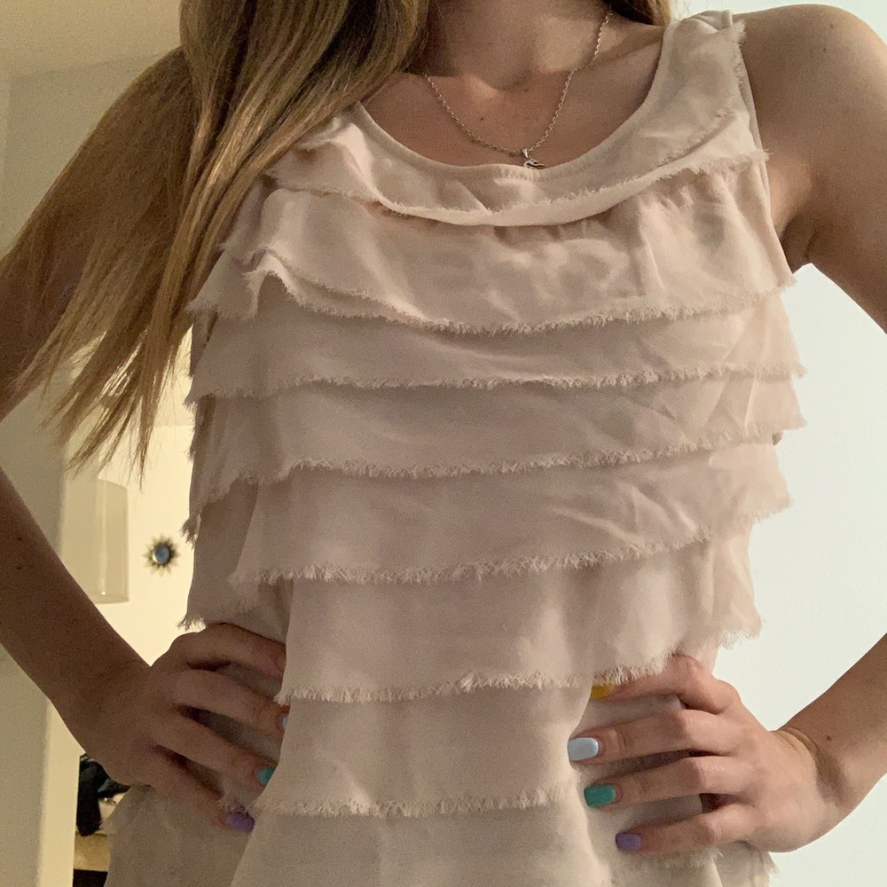 F21 Pink Ruffle Blouse - Picture 2 of 4
